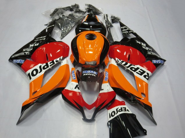 2009-2012 Honda CBR600RR Motorcycle Fairing Kits - Orange White Red Glossy Black Repsol UK Manufacturers