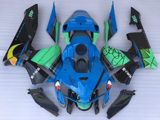 2005-2006 Honda CBR600RR Motorcycle Fairings - Blue Green Black Shark UK Manufacturers
