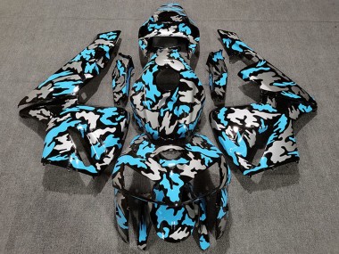2005-2006 Honda CBR600RR Motorcycle Fairings - Camouflage Light Blue UK Manufacturers