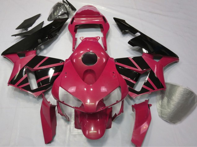 2003-2004 Honda CBR600RR Motorcycle Fairings - Red Glossy Black Stripe UK Manufacturers