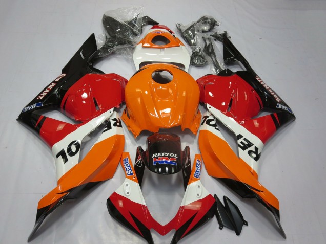 2009-2012 Honda CBR600RR Motorcycle Fairings - Orange White Red Glossy Black Repsol HRC UK Manufacturers