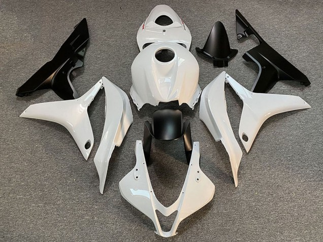 2007-2008 Honda CBR600RR Motorcycle Fairing - White Matte Black UK Manufacturers