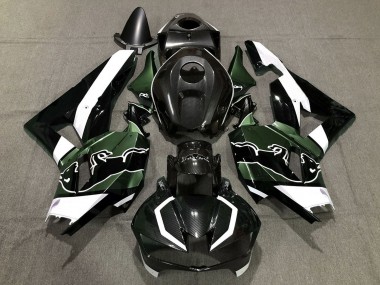 2013-2023 Honda CBR600RR Motorcycle Fairings - Black Carbon Fiber White Green Bull UK Manufacturers