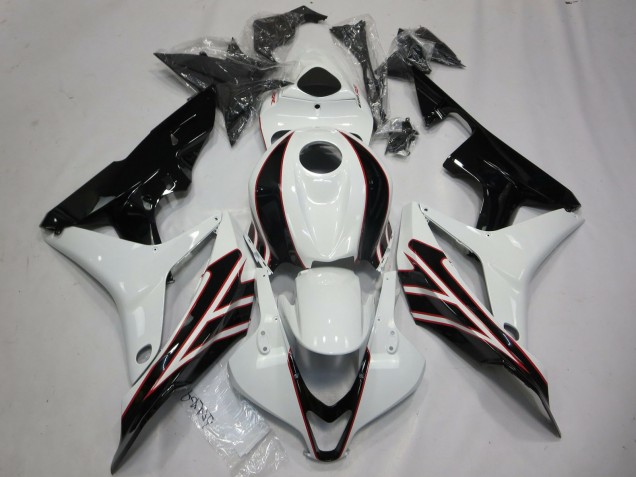 2007-2008 Honda CBR600RR Motorcycle Fairings - White Glossy Black OEM Style UK Manufacturers