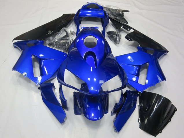 2003-2004 Honda CBR600RR Motorcycle Fairing - Blue Glossy Black UK Manufacturers