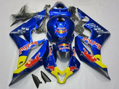 2007-2008 Honda CBR600RR Motorcycle Fairings - Blue Yellow Red Bull UK Manufacturers