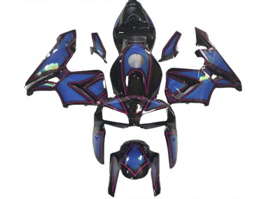 2005-2006 Honda CBR600RR Motorcycle Fairings - Deep Blue Pink Outline UK Manufacturers