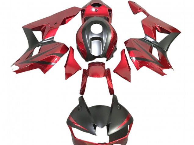 2013-2023 Honda CBR600RR Motorcycle Fairings - Deep Red Matte Black UK Manufacturers
