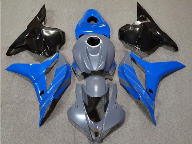 2009-2012 Honda CBR600RR Motorcycle Fairings - Grey Blue Glossy Black UK Manufacturers
