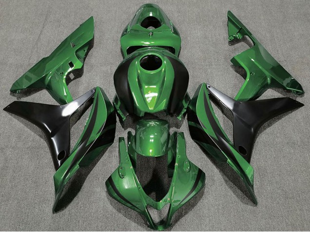 2007-2008 Honda CBR600RR Motorcycle Fairings - Green Glossy Black OEM Style UK Manufacturers