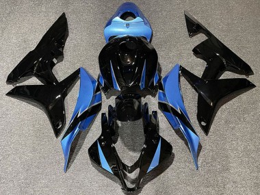 2007-2008 Honda CBR600RR Motorcycle Fairings - Light Blue Glossy Black UK Manufacturers