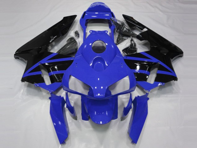 2003-2004 Honda CBR600RR Motorcycle Fairings - Blue Glossy Black Stripe UK Manufacturers