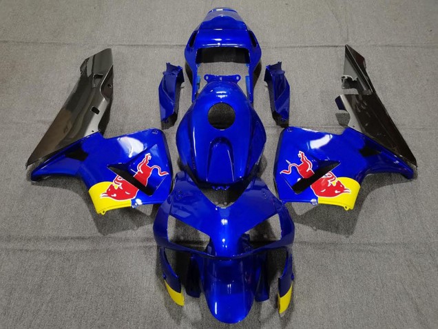2003-2004 Honda CBR600RR Motorcycle Fairings - Blue Yellow Glossy Black Red Bull UK Manufacturers