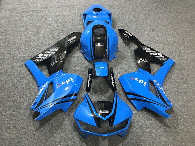 2013-2023 Honda CBR600RR Motorcycle Fairings - Blue Glossy Black UK Manufacturers