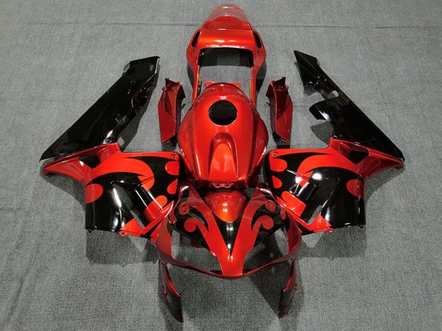 2003-2004 Honda CBR600RR Motorcycle Fairing - Red Glossy Black UK Manufacturers