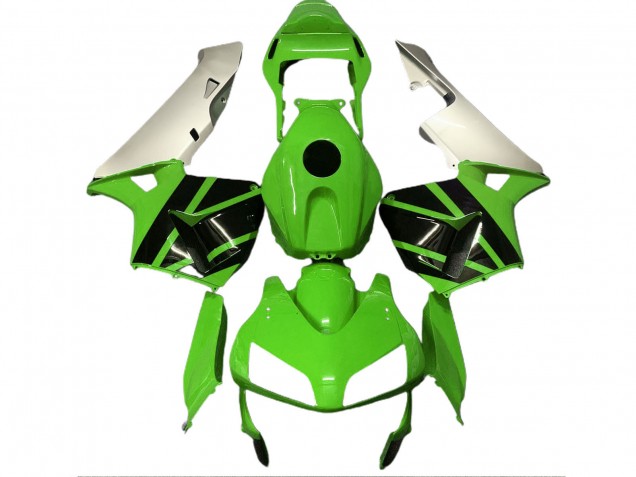 2003-2004 Honda CBR600RR Motorcycle Fairings - Silver Green Glossy Black UK Manufacturers