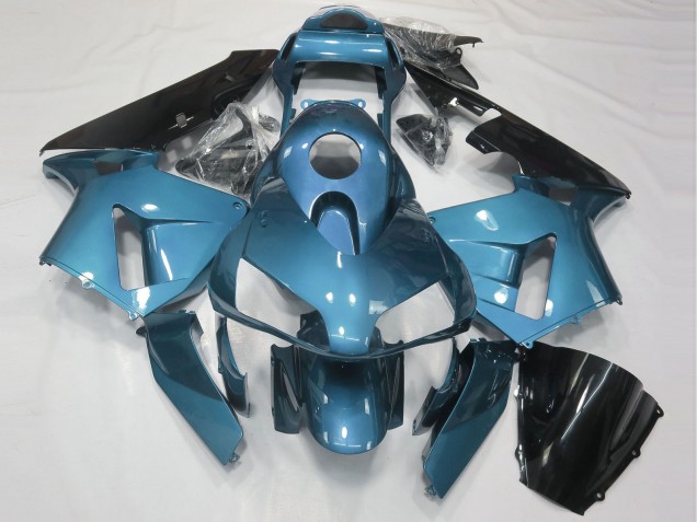 2003-2004 Honda CBR600RR Motorcycle Fairing - Light Blue Glossy Black UK Manufacturers