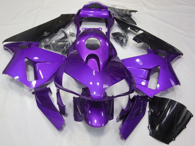 2003-2004 Honda CBR600RR Motorcycle Fairing - Purple Glossy Black UK Manufacturers