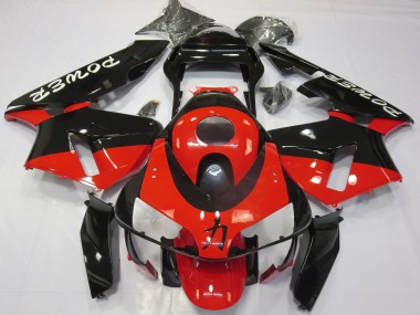 2003-2004 Honda CBR600RR Motorcycle Fairings - Red Glossy Black Power UK Manufacturers