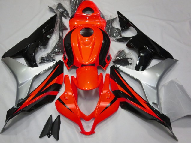 2007-2008 Honda CBR600RR Motorcycle Fairing - Silver Red Glossy Black OEM Style UK Manufacturers