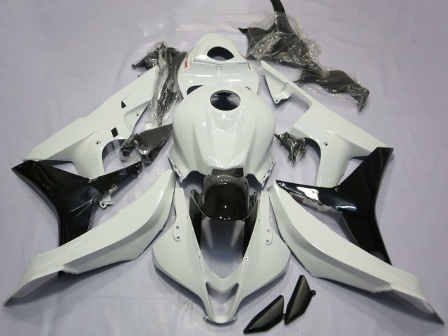 2007-2008 Honda CBR600RR Motorcycle Fairings - White Glossy Black UK Manufacturers