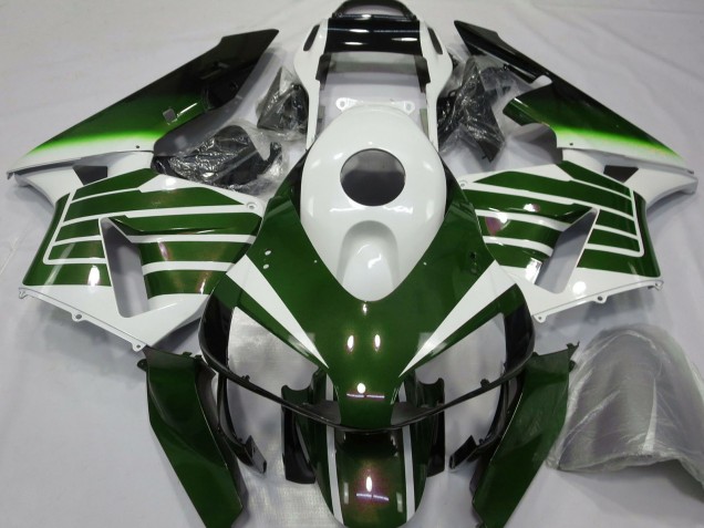 2003-2004 Honda CBR600RR Motorcycle Fairings - White Green Fade UK Manufacturers