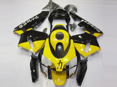2003-2004 Honda CBR600RR Motorcycle Fairings - Yellow Glossy Black Power UK Manufacturers