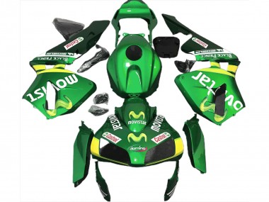 2003-2004 Honda CBR600RR Motorcycle Fairings - Green Yellow MoviStar UK Manufacturers