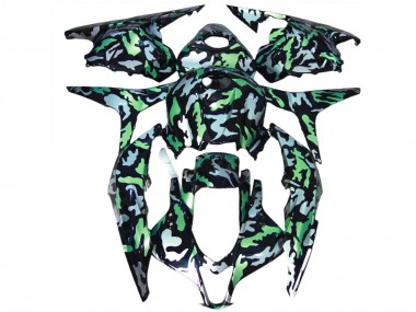 2009-2012 Honda CBR600RR Motorcycle Fairings - Green Grey Camouflage UK Manufacturers