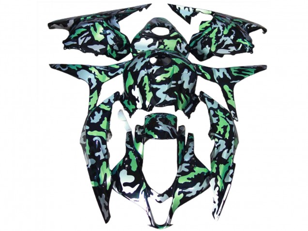 2009-2012 Honda CBR600RR Motorcycle Fairings - Green Grey Camouflage UK Manufacturers