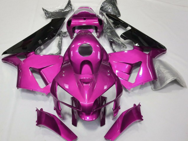 2005-2006 Honda CBR600RR Motorcycle Fairings - Hot Pink Black CBR Style UK Manufacturers