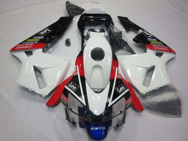 2003-2004 Honda CBR600RR Motorcycle Fairings - White Red Blue Glossy Black Lee UK Manufacturers
