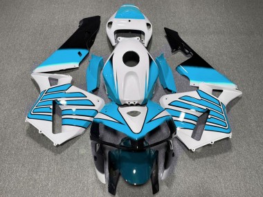 2005-2006 Honda CBR600RR Motorcycle Fairings - White Light Blue Wings UK Manufacturers