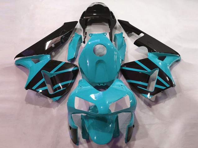 2003-2004 Honda CBR600RR Motorcycle Fairings - Light Blue Glossy Black OEM Style UK Manufacturers