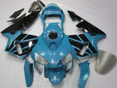 2003-2004 Honda CBR600RR Motorcycle Fairings - Light Blue Glossy Black UK Manufacturers