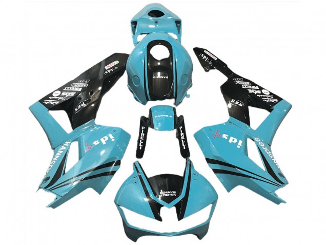 2013-2023 Honda CBR600RR Motorcycle Fairings - Light Blue Glossy Black UK Manufacturers