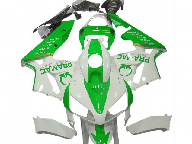 2005-2006 Honda CBR600RR Motorcycle Fairings - White Light Green Pramac UK Manufacturers