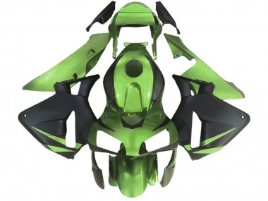 2003-2004 Honda CBR600RR Motorcycle Fairings - Lizard Green Matte Black UK Manufacturers