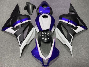 2009-2012 Honda CBR600RR Motorcycle Fairings - Dark Blue Matte Black Star UK Manufacturers