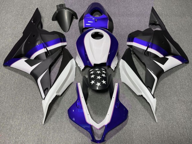 2009-2012 Honda CBR600RR Motorcycle Fairings - Dark Blue Matte Black Star UK Manufacturers
