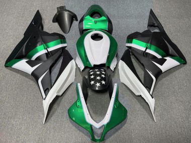 2009-2012 Honda CBR600RR Motorcycle Fairings - White Green Matte Black Star UK Manufacturers
