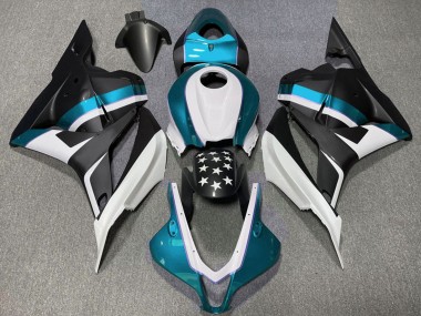 2009-2012 Honda CBR600RR Motorcycle Fairings - White Blue Matte Black Star UK Manufacturers