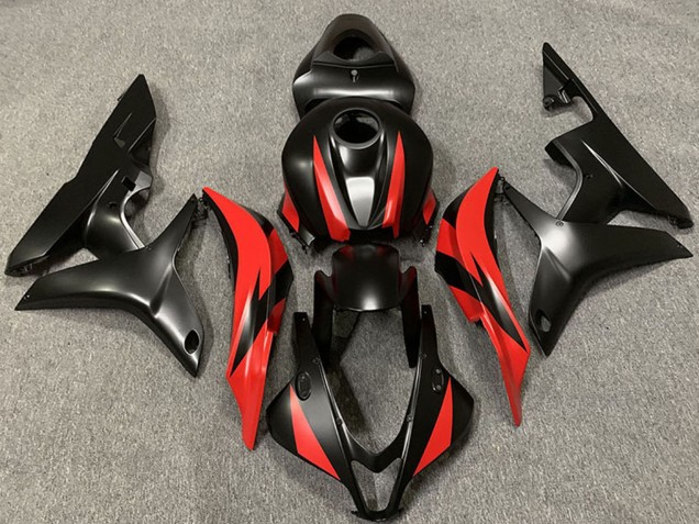 2007-2008 Honda CBR600RR Motorcycle Fairings - Red Matte Black UK Manufacturers