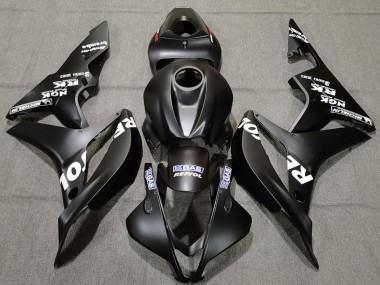 2007-2008 Honda CBR600RR Motorcycle Fairings - Matte Black White Repsol UK Manufacturers