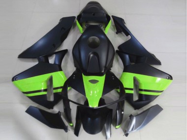 2005-2006 Honda CBR600RR Motorcycle Fairings - Matte Black Light Green UK Manufacturers