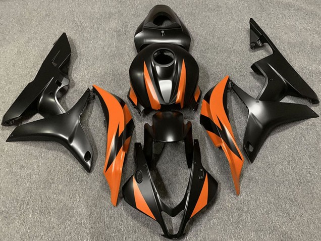 2007-2008 Honda CBR600RR Motorcycle Fairings - Orange Matte Black UK Manufacturers