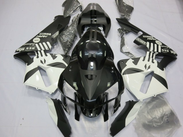 2005-2006 Honda CBR600RR Motorcycle Fairings - White Matte Black Puisher Logo UK Manufacturers