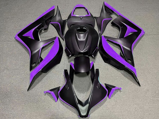 2007-2008 Honda CBR600RR Motorcycle Fairings - Purple Matte Black UK Manufacturers