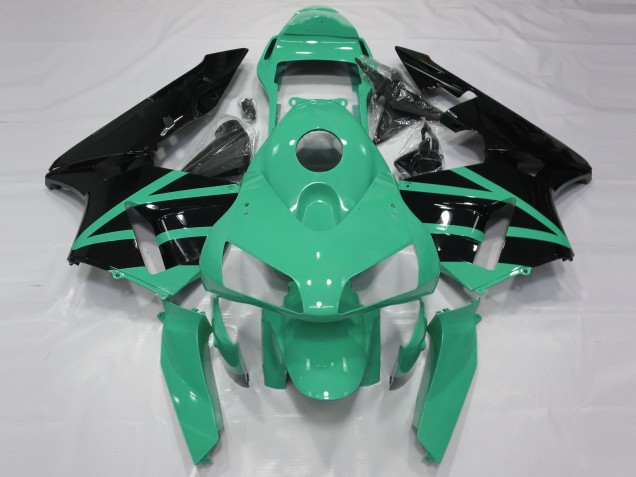 2003-2004 Honda CBR600RR Motorcycle Fairings - Mint Green Glossy Black UK Manufacturers