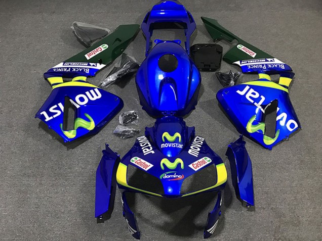 2003-2004 Honda CBR600RR Motorcycle Fairings - Blue Yellow Green MoviStar UK Manufacturers
